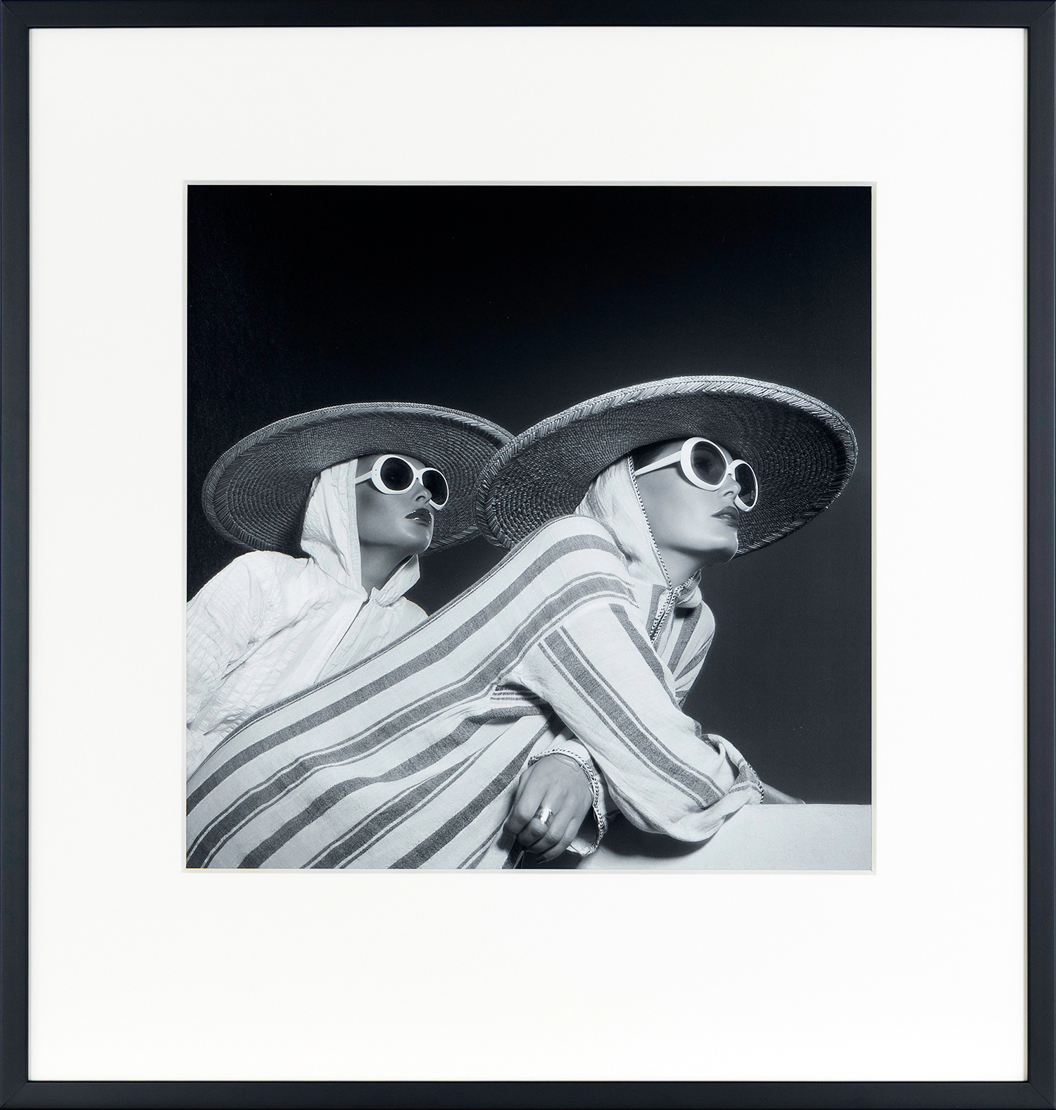 Two Girls in Hats and Glasses, 1975